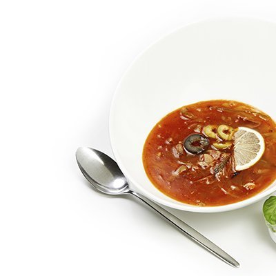 Солянка мясная со сметаной