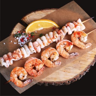 Шашлычки из морепродуктов